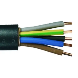 Erdkabel NYY-J 5 x 1,5 - 10 Meter, schwarz