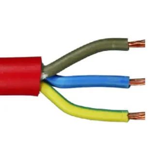 Gummileitung H07RN-F 3 x 1,5 - 1 Meter, rot