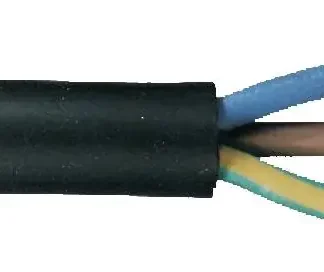 Gummileitung H05RR-F 3 x 2,5 - 1 Meter, schwarz