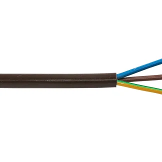 Schlauchleitung H05VV-F 3 x 0,75 - 1 Meter, braun