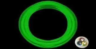 Textilkabel glatt 3 x 0,75 - 1 Meter, neongrün