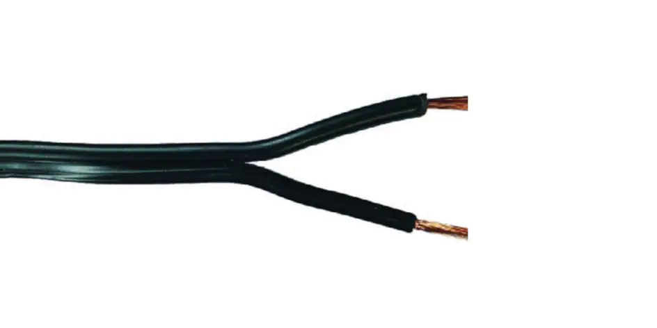 Zwillingsleitung isolierte Litze 2 x 0,75 - 1 Meter schwarz