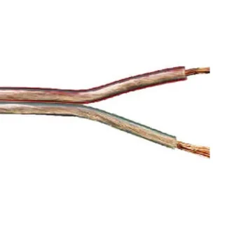 Lautsprecherleitung LS-FL 2 x 0,75 - 1 Meter, transparent/rot