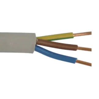 Feuchtraumleitung NYM-J 3 x 1,5, 500 Meter, Rolle, grau