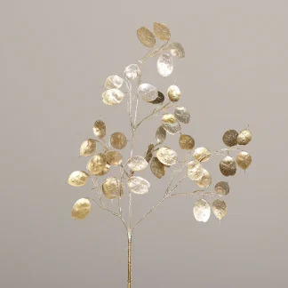 DPI Lunariazweig mit Glitzer gold 67 cm