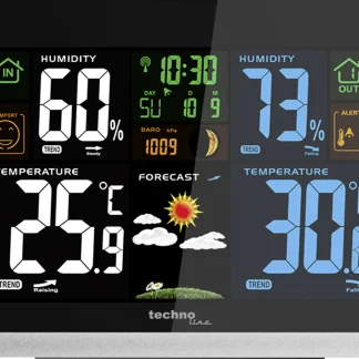 Technoline Wetterstation WS 6462 schwarz-silber