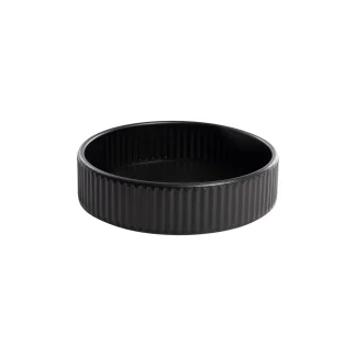 Freese Metall-Tablett rund schwarz, Ø 25 x 6 cm