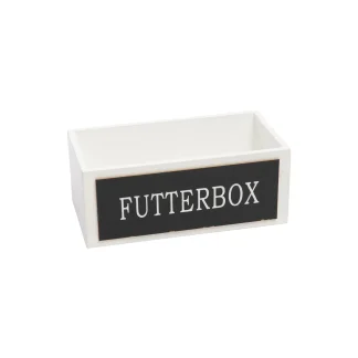 Freese Holzkiste  Futterbox, weiß 25 x 13 x 10 cm