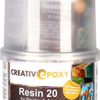 Gießharz 20 Epoxid A+B 0,5 kg MV 100:35 Gew, TZ 2 h, VH 20 mm