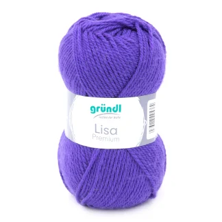 Gründl Wolle Lisa Premium uni 50 g dunkel lila