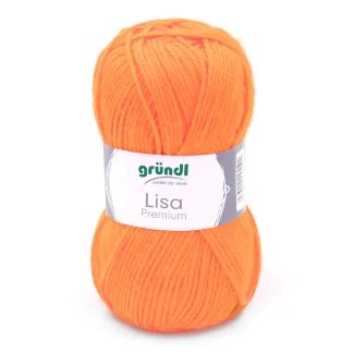 Gründl Wolle Lisa Premium uni 50 g neonorange