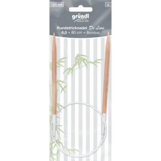 Gründl Rundstricknadeln Bambus Delux 6,0 mm 80 cm