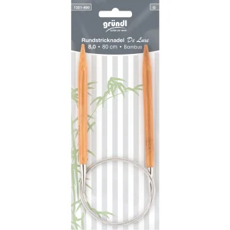 Gründl Rundstricknadeln Bambus Delux 8,0 mm 80 cm