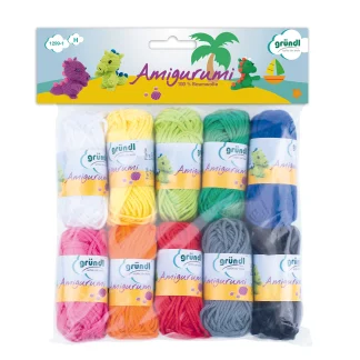 Gründl Baumwollgarn Amigurumi, Buntstiftfarben 120 g