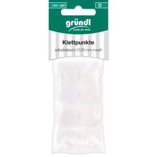 Gründl Klettpunkte selbstklebend weiß