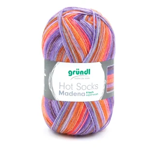 Gründl Wolle Hot Socks Madena, 4-fach, 100 g, tutti-frutti-mix