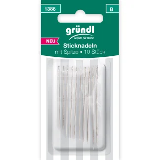 Gründl Sticknadeln mit Spitze 10 Stück