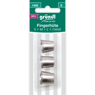 Gründl Fingerhüte Metall Größe S M L