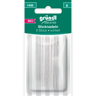 Gründl Sticknadeln mit Spitze 8 Stück sortiert