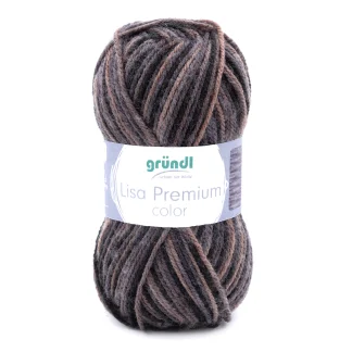 Gründl Wolle Lisa Premium color 50 g sand-anthrazit-stein-color