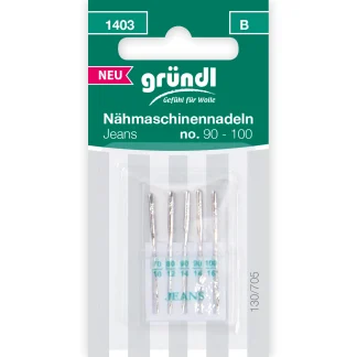 Gründl Nähmaschinennadeln Jeans 5 Stück No. 90,100,