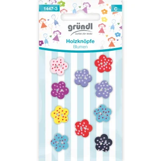 Gründl Holzknöpfe Blumen Motiv: Blumen
