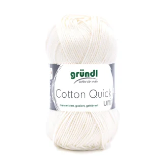Gründl Wolle Cotton Quick 50 g uni wollweiß