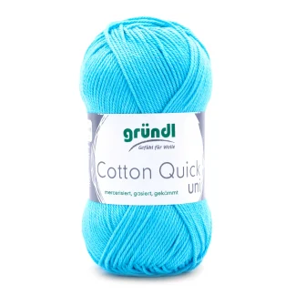 Gründl Wolle Cotton Quick 50 g uni wasserblau