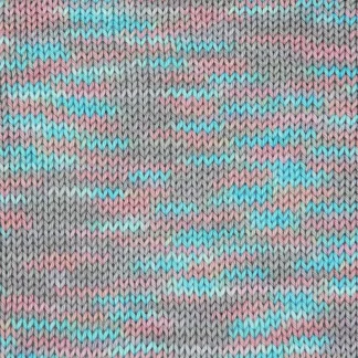Gründl Wolle Cotton Quick print 50 g beige-blau-grau-mix color