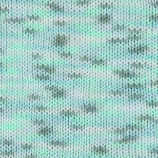 Gründl Wolle Cotton Quick print 50 g mint-blau-weiß-grau-mix color