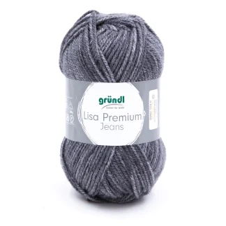 Gründl Wolle Lisa Premium Jeans 50 g schiefergrau meliert