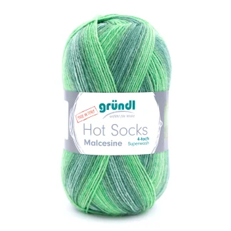 Gründl Wolle Hot Socks Malcesine, 4-fach,100 g, gras multicolor