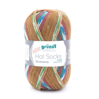 Gründl Wolle Hot Socks Sirmione 100 g espresso-multicolor