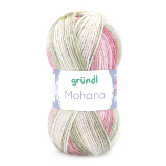 Gründl Wolle Mohana 100 g grün-rosè-pink
