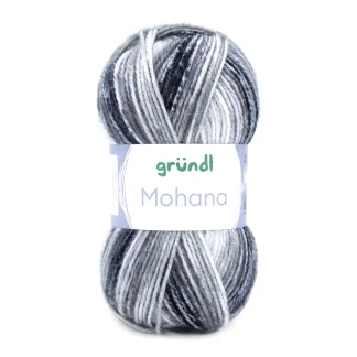 Gründl Wolle Mohana 100 g grau-anthrazit-schwarz