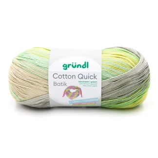 Gründl Wolle Cotton Quick Batik 100 g natur-türkis-gelb-grün