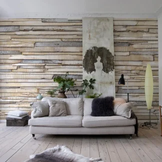 Komar Fototapete Whitewashed Wood 368 x 254 cm