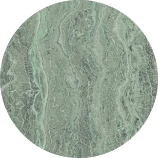 Komar Vlies Fototapete Dot Green Marble Ø 125 cm, selbstklebend