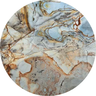 Komar Vlies Fototapete Dot Marble Sphere Ø 125 cm, selbstklebend