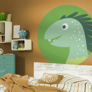 Komar Vlies Fototapete Dot Little Dino Velo Ø 128 cm, selbstklebend