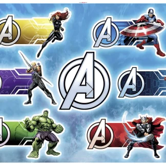 Komar Dekosticker Avengers Plates 100 x 70 cm