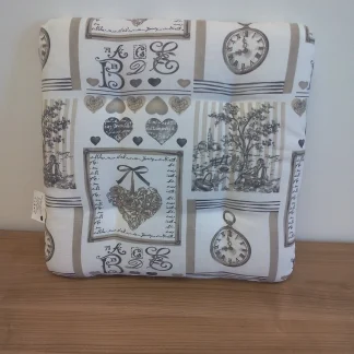 Dohle + Menk Stuhlkissen Collage beige-grau, 42 x 42 x 6 cm