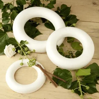 Styroporring Ø 15 cm, weiß