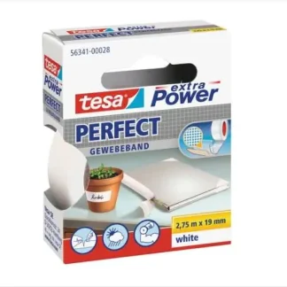 tesa extra Power Gewebeband Perfect 2,75 m x 19 mm, weiß