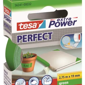 tesa extra Power Gewebeband Perfect 2,75 m x 19 mm, grün