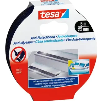 tesa Antirutschband 5 m x 25 mm, schwarz