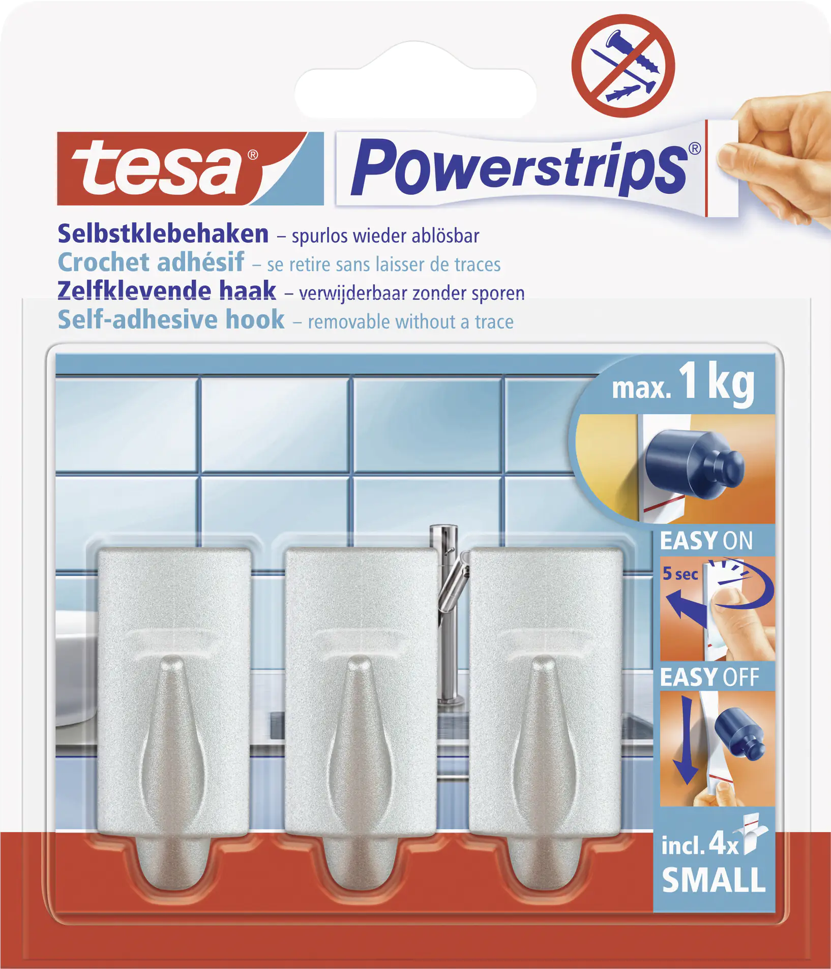 tesa Haken Powerstrip Small chrom