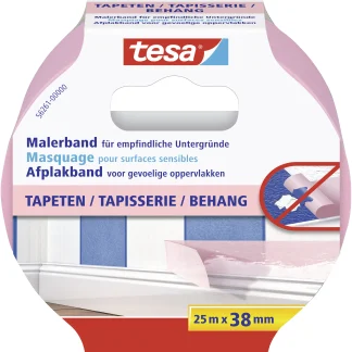 tesa Malerband Tapeten 25 m x 38 mm, rosa