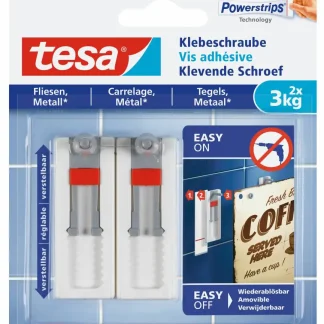 tesa Klebeschraube Traglast 3 kg, 2 Stück