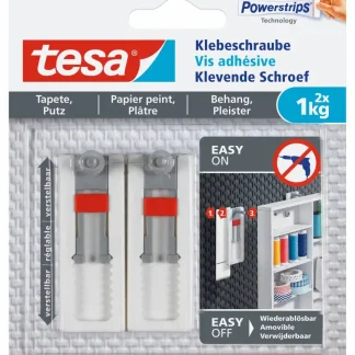 tesa Klebeschraube Traglast 1 kg, 2 Stück